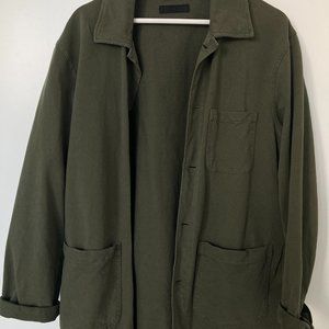 Uniqlo dark green long-sleeved shirt size L